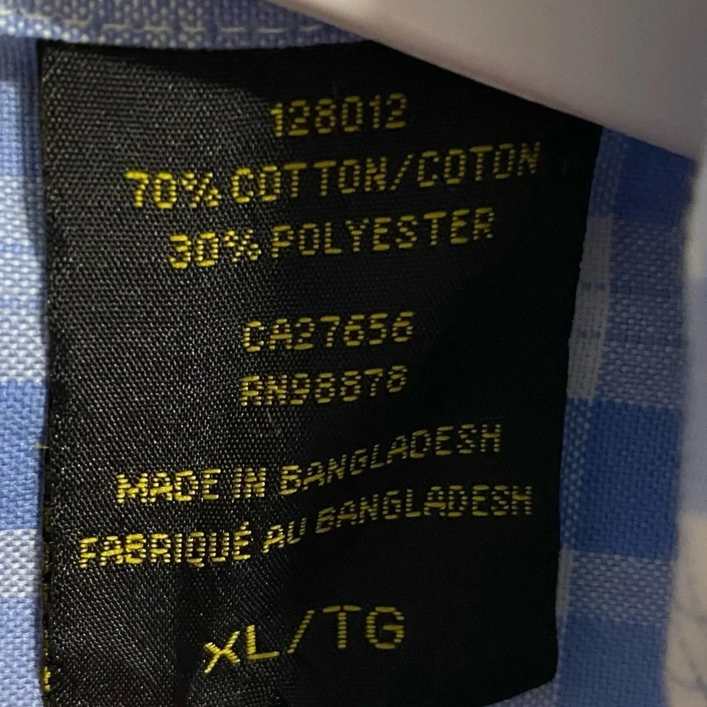 Harvie & Crosbie Oxford - Blue Check - XL - Bangladesh - Picture 6 of 7